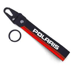 New Design 1Pcs For Polaris Key Ring Lanyard Key Strap Tow Sides Thermoprint Emblem Keychain Accessories