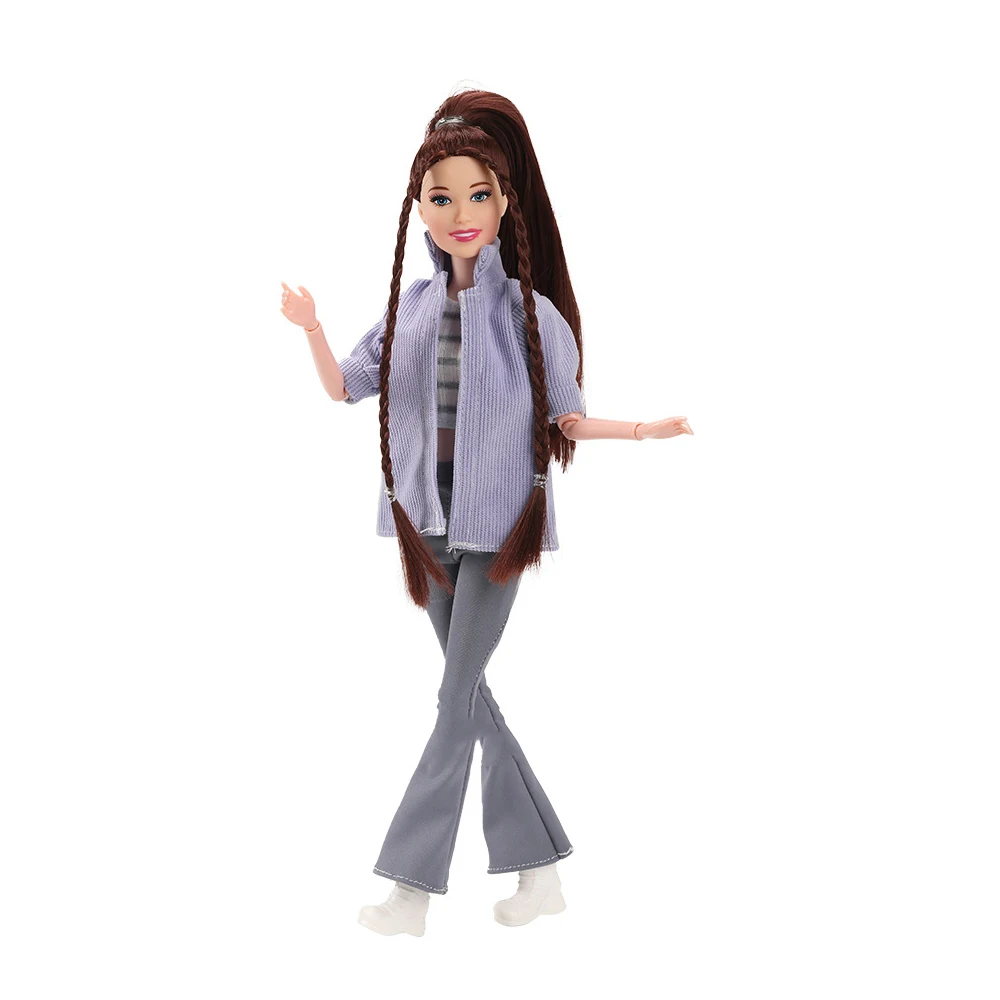 1/6 드레스업 인형 장난감 패셔너블하고 트렌디한 크로스드레싱 소녀 30cm 관절 가동 인형 풀세트 의상 포함 생일 선물