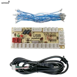 Codificador USB Arcade, interruptor de retardo cero para PC PS3, Raspberry Pi, Nintendo a Joystick para botón de 5 pines y 2,8 MM a controlador de Joystick