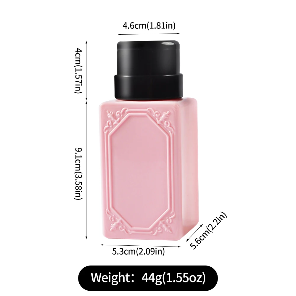 1pc Pink White Nail Art Empty Pump Dispenser Liquid Bottles 200ml 230ml Portable Refillable Bottle UV Gel Polish Remover Bottles