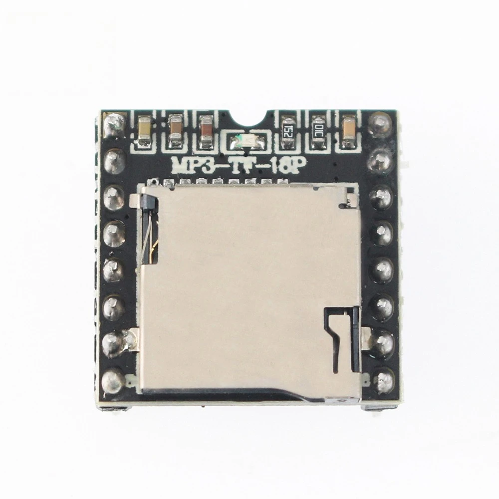 1-5 قطعة DFPlayer وحدة مشغل MP3 صغيرة SD/TF بطاقة دعم UART التحكم IO/المنفذ التسلسلي/AD MP3-TF-16PAudio لوحة وحدة الصوت #4