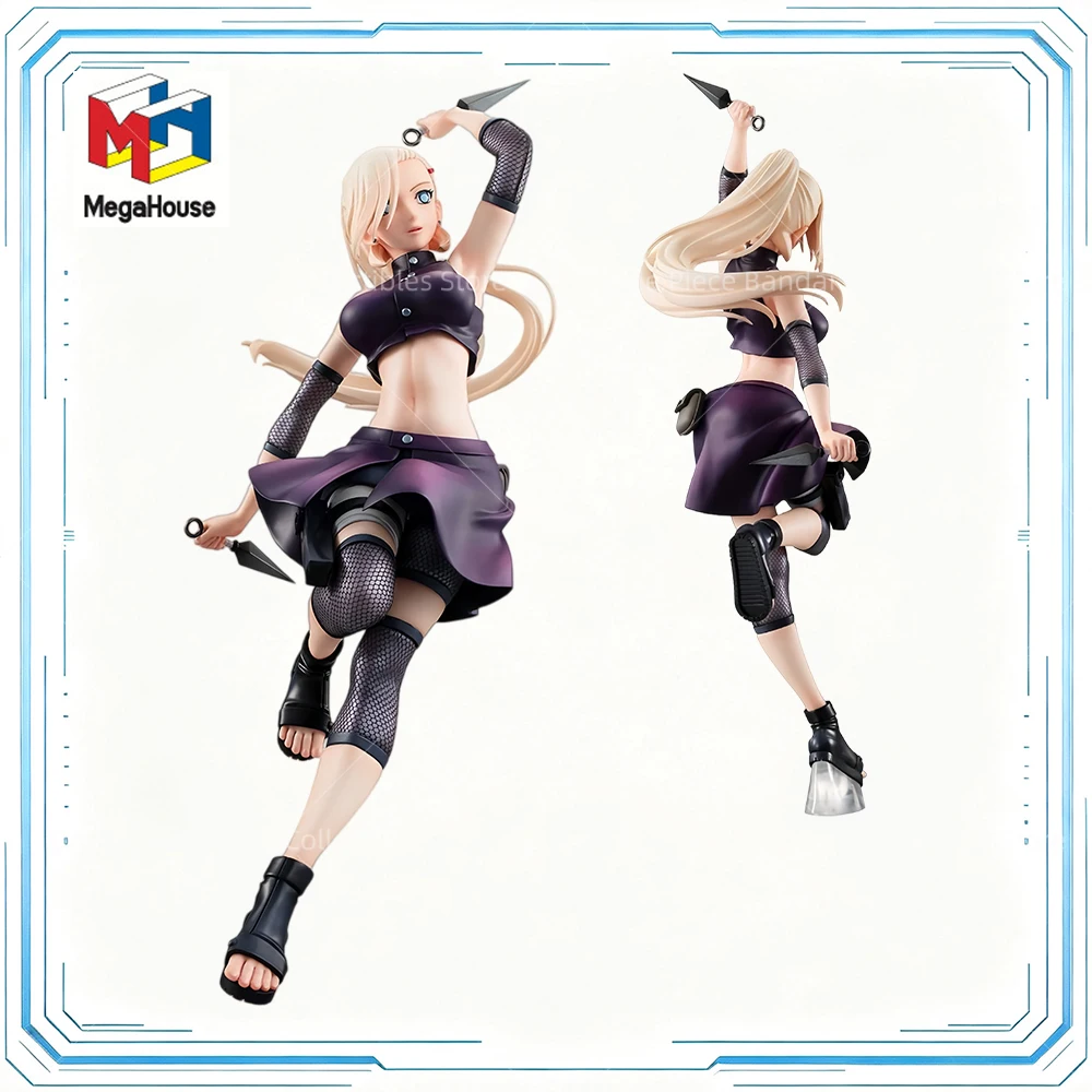 Pre-order Original MegaHouse Yamanaka Ino PVC 21cm Naruto GALS Naruto Shippuden Collectible Display Toy Desktop Gifts For Fans
