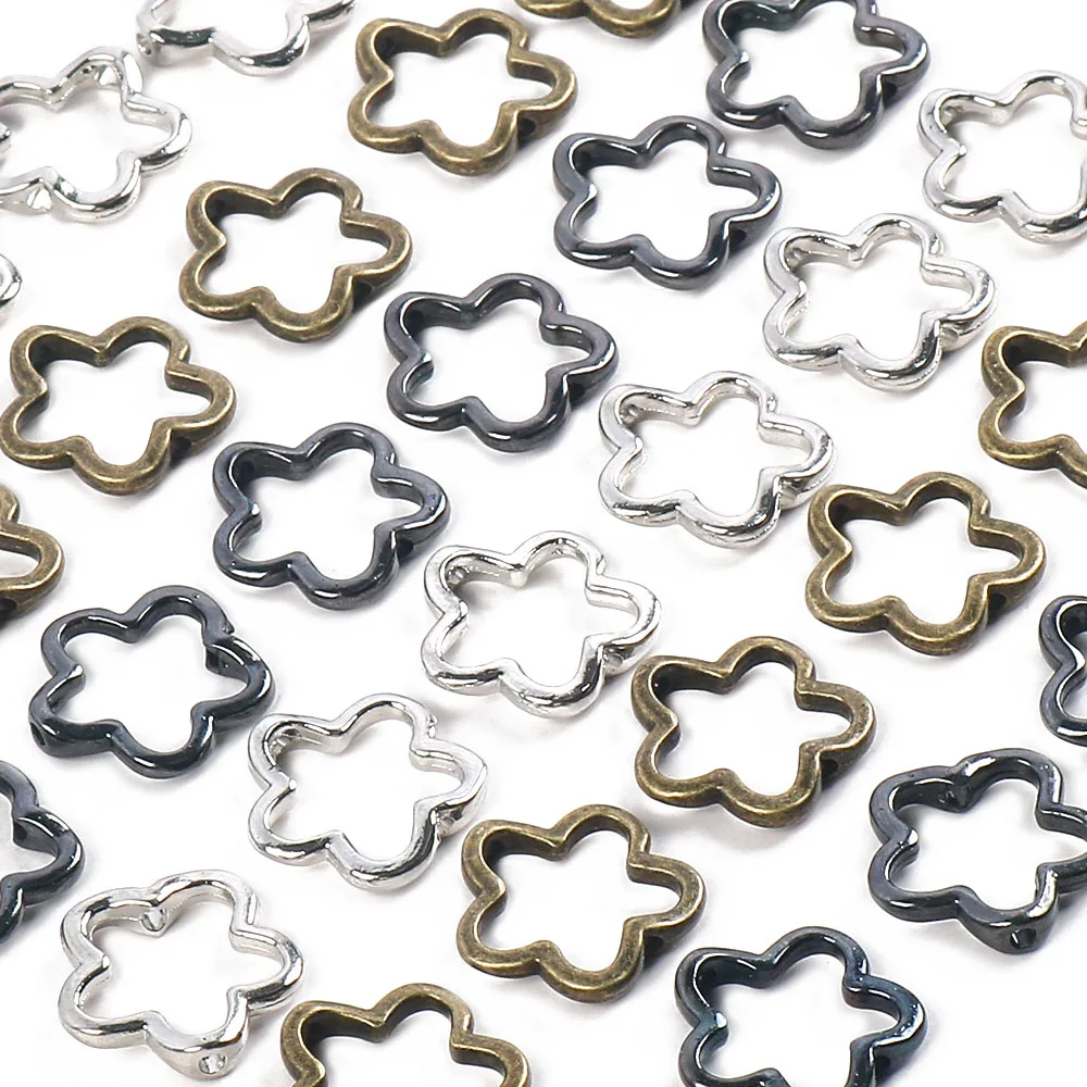 10pcs Alloy Five-Pointed Star Loose Beads Handmade Necklace Bracelet Key Chain Diy Accessories Jewelry Making Materials