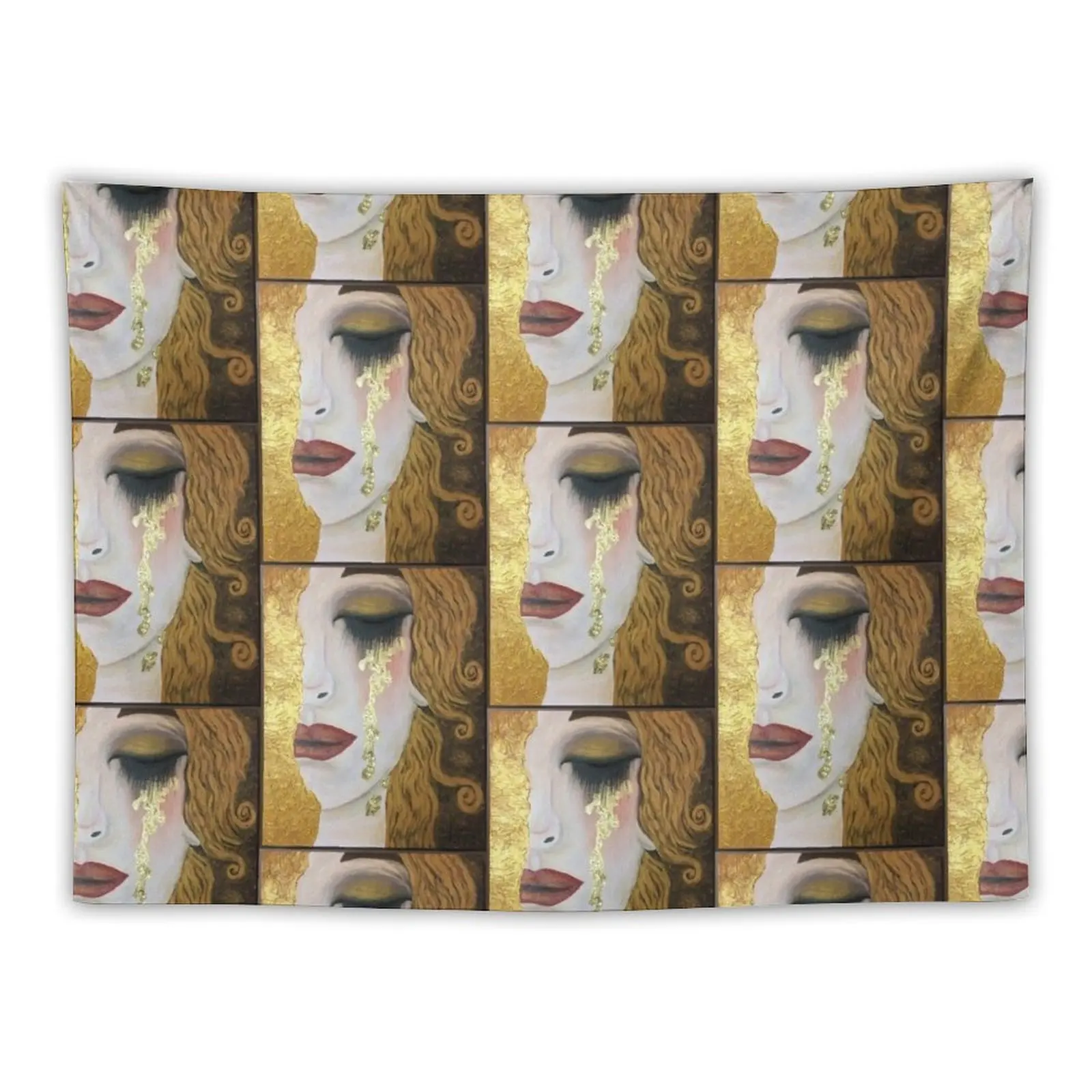 Freya’s Golden Tears, in the style of Gustav Klimt Tapestry Room Decorator Wall Decoration Room Decor Tapestry