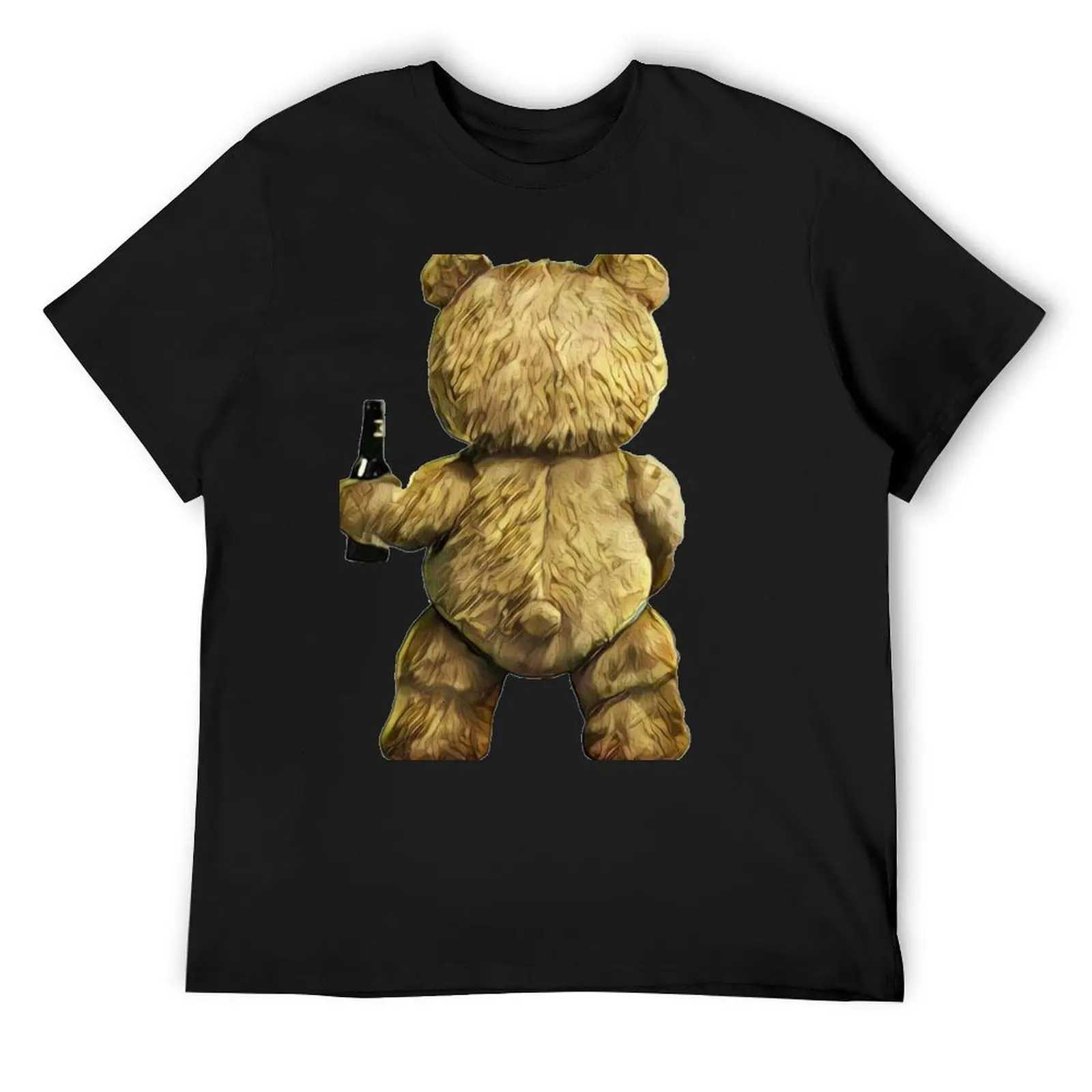 

Ted - have a drink and have fun! T-Shirt cotton man t-shirts blacks vintage clothes graphics plain black t shirts men