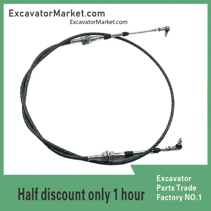 For 55 65 75 95 135-8-9 Accelerator Motor Cable Soft Shaft Accelerator Cable Excavator Accessories High Quality