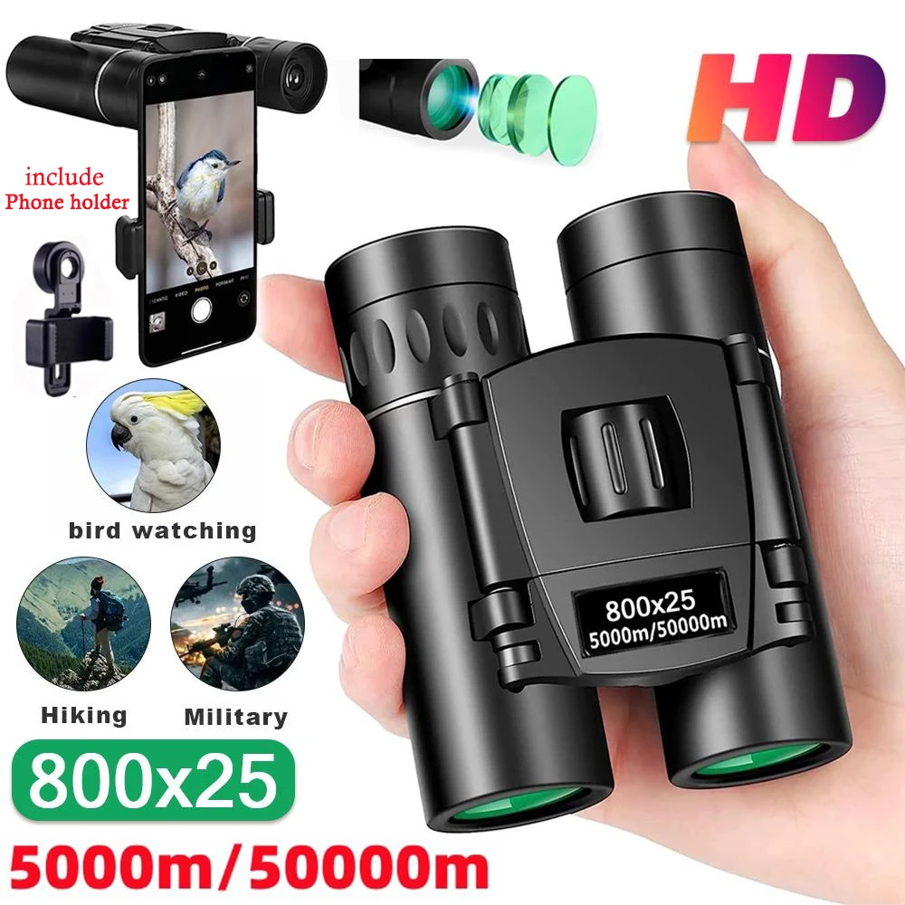 

Portable Binoculars 800X25 Hd Zoom Telescope Long-Distance Vision Folding Telescope for Outdoor Hunting Camping Sports Tourism