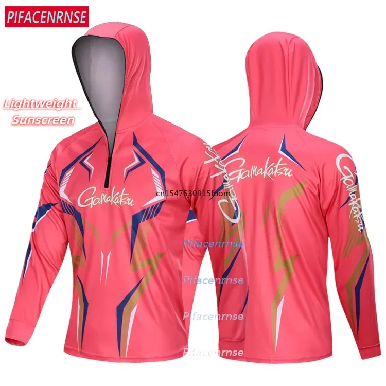 

New Men Fishing Shirts Long Sleeve Zipper Plus Size Sport Fishing Clothing Breathable Anti Uv Fishing Clothes Hiking Wear