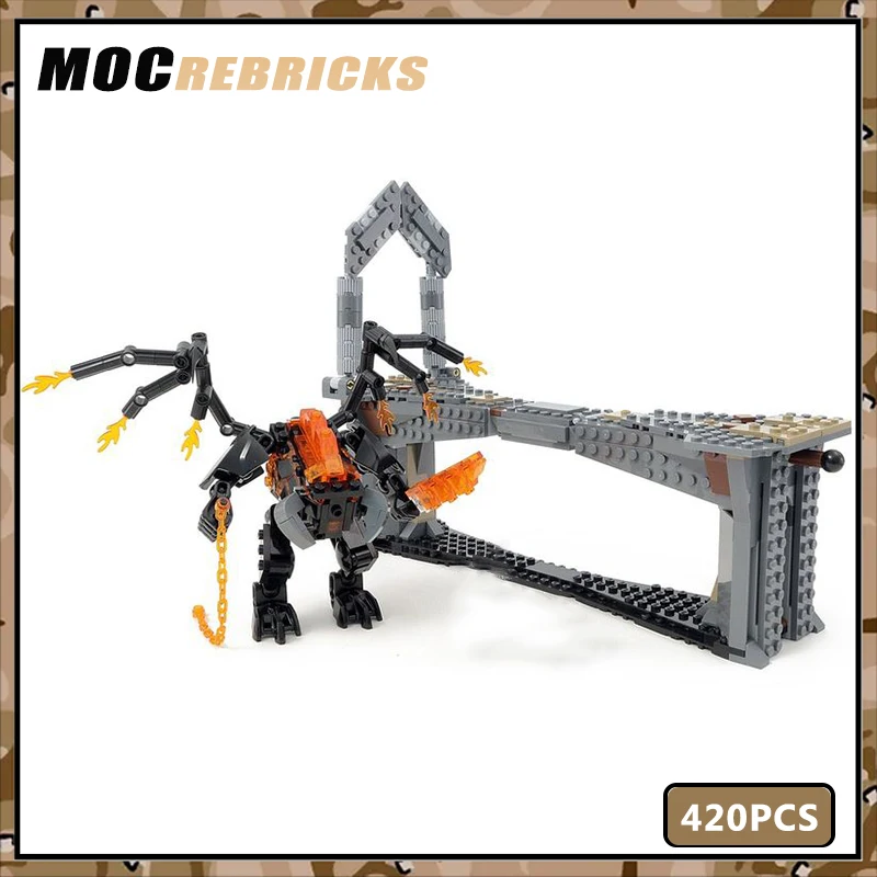 

Mecha Series Gandalf Fights The Devil MOC Technology Bricks DIY Assembled Building Block Model Children Toys Christmas For Gifts