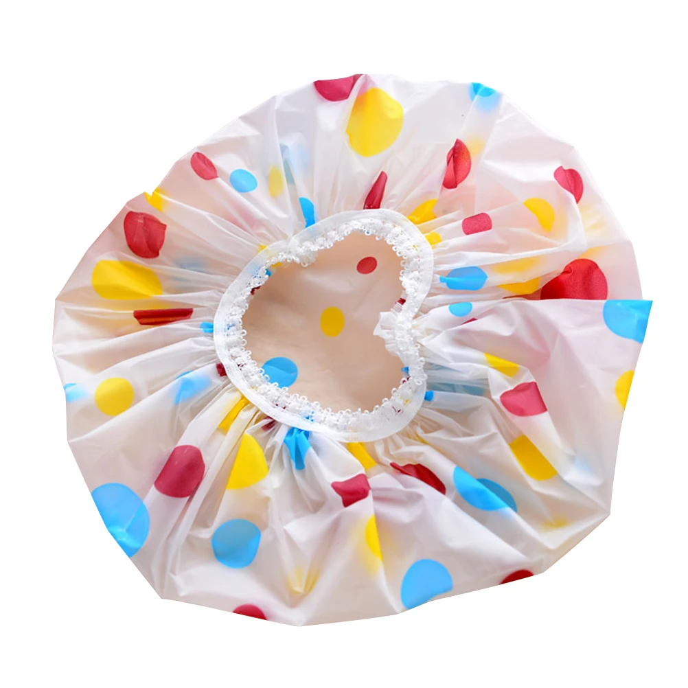 

12 pcs Waterproof Bath Hat for Women Double Layer Elastic Reusable Hair Cap Salon Shower Hat Most Sizes