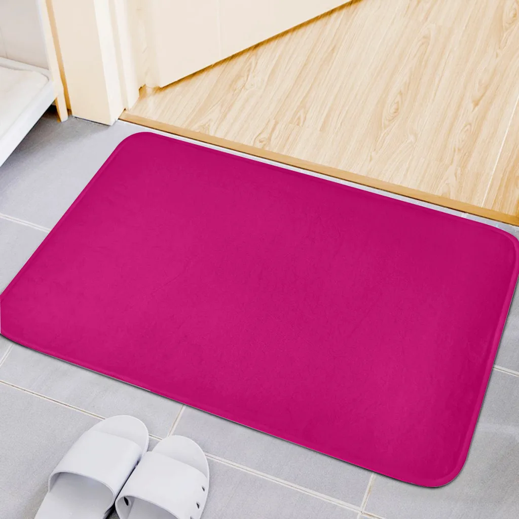 

Hot Pink Fuchsia Solid Color Decor Room Rug Carpet Flannel Interior Home Decorations Dressing