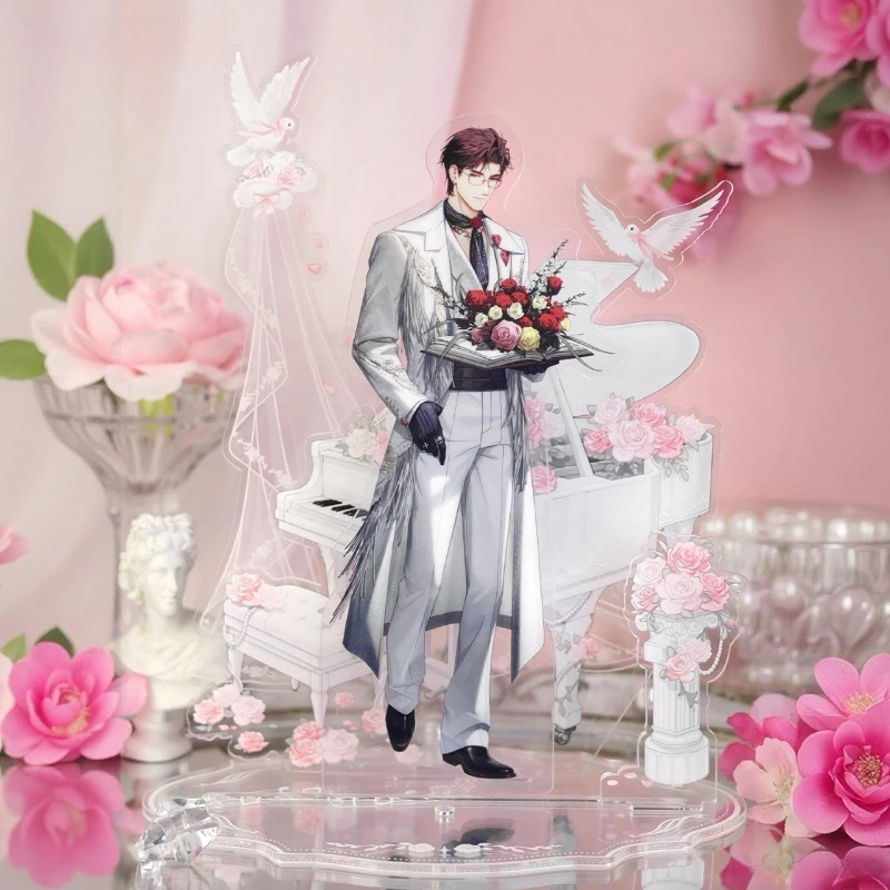White Dove Prelude Acrylic Scene Standee, Cute Character Display Ornament for Anime Kpop Collectibles Desk Decor & Shooting Prop