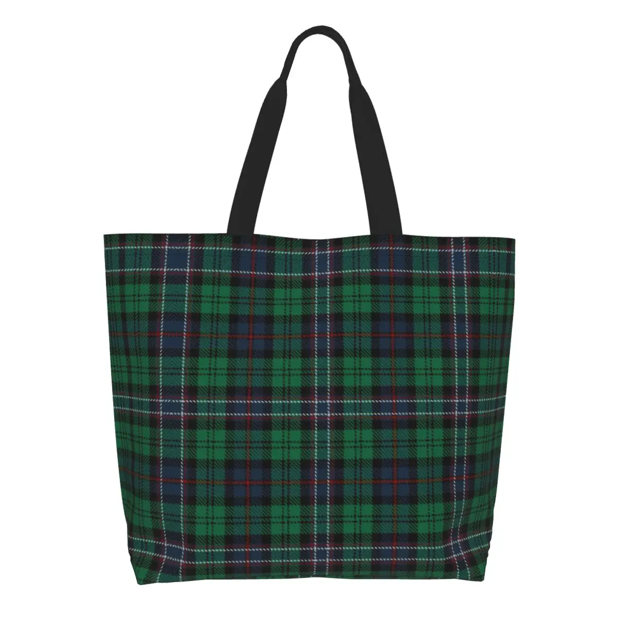 

Custom Cute Printing Scottish National Tartan Tote Shopping Bag Portable Canvas Shopper Shoulder Popular Gingham Plaid Handbag