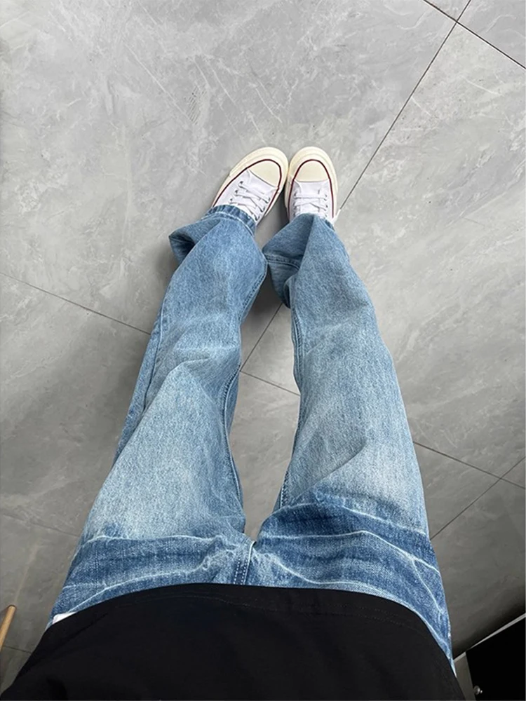 

Джинсы Cleanfit American Sle Lightning Pattern, мужские, со средней посадкой, прямые, с легким расклешением, с эффектом удлинения, из денима.
