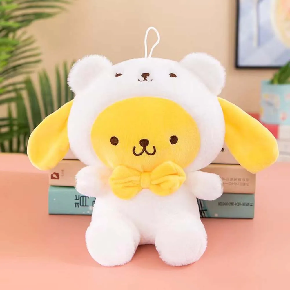 25cm Kawaii Sanrio peluche bambola Tos Hello Kitty My Melody Kuromi Anime Cinnamoroll cartone animato animale farcito decorazione regalo per i