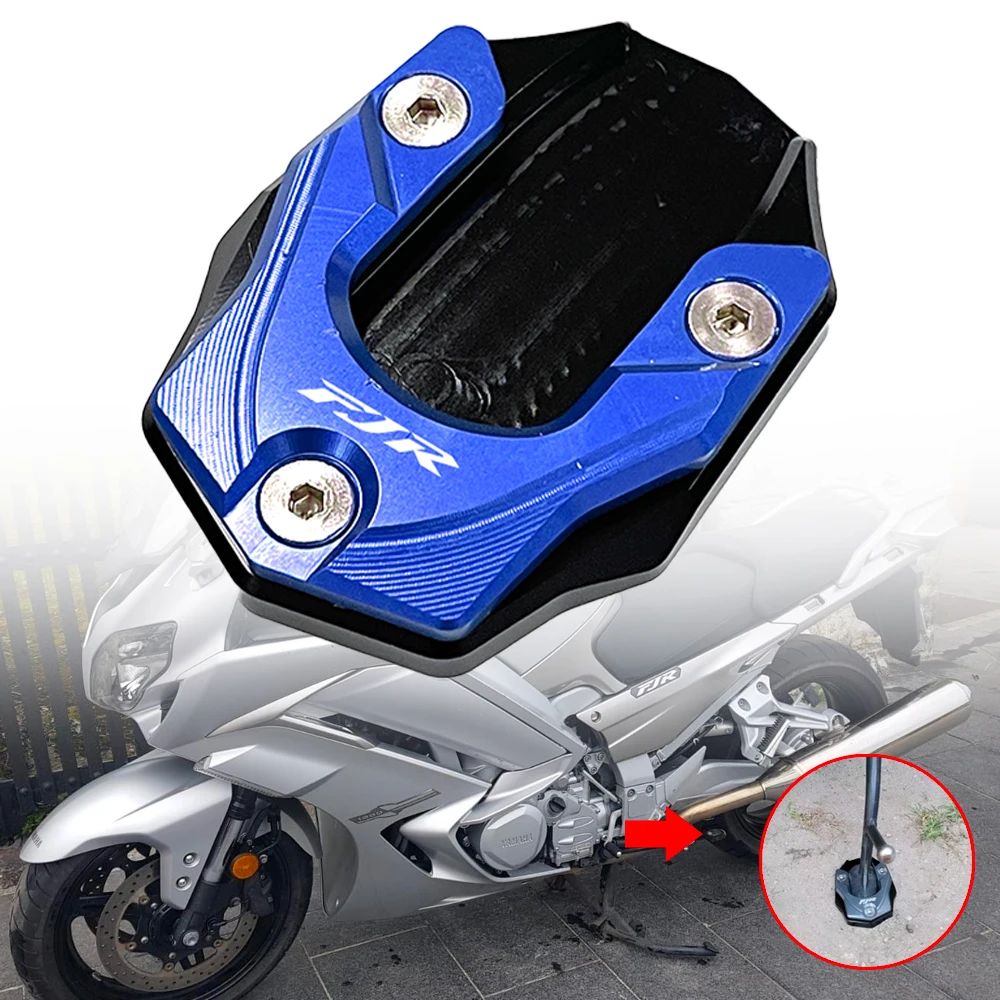 

Motorcycles CNC Aluminum Foot Side Stand Pad Fit For YAMAHA FJR 1300 2001-2019 Accessories FJR1300 Plate Kickstand Extension