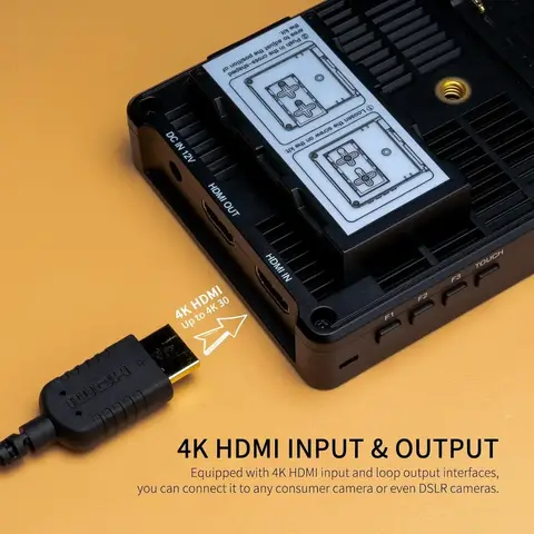 FEELWORLD F5 PRO X 5.5 इंच 1600nit हाई ब्राइट टच स्क्रीन DSLR कैमरा फील्ड मॉनिटर 4K HDMI F970 इंस्टालेशन और पावर किट 8 best sales फीलवर्ल्ड f5 - №4