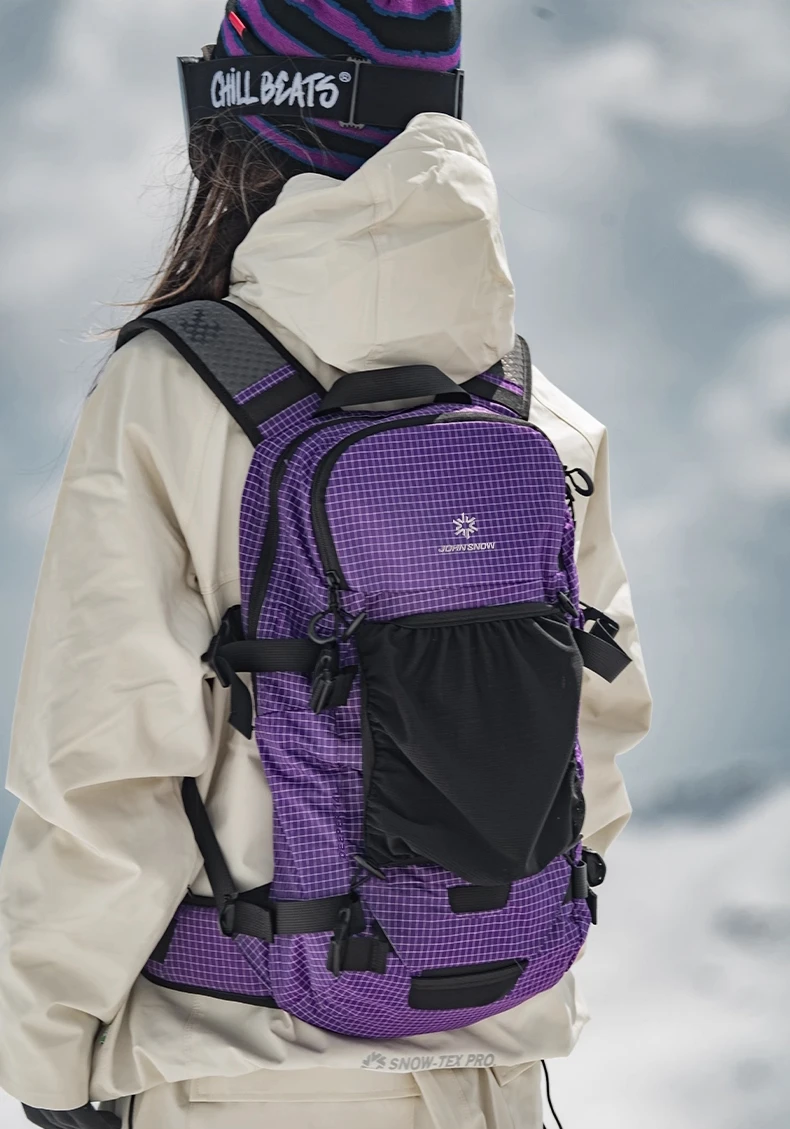 John Snow Ski-Touren-Rucksack für Herren und Damen, leichter Tagesrucksack zum Snowboarden, Rückenland, Skifahren, Wandern und Bergsteigen – Detail 3