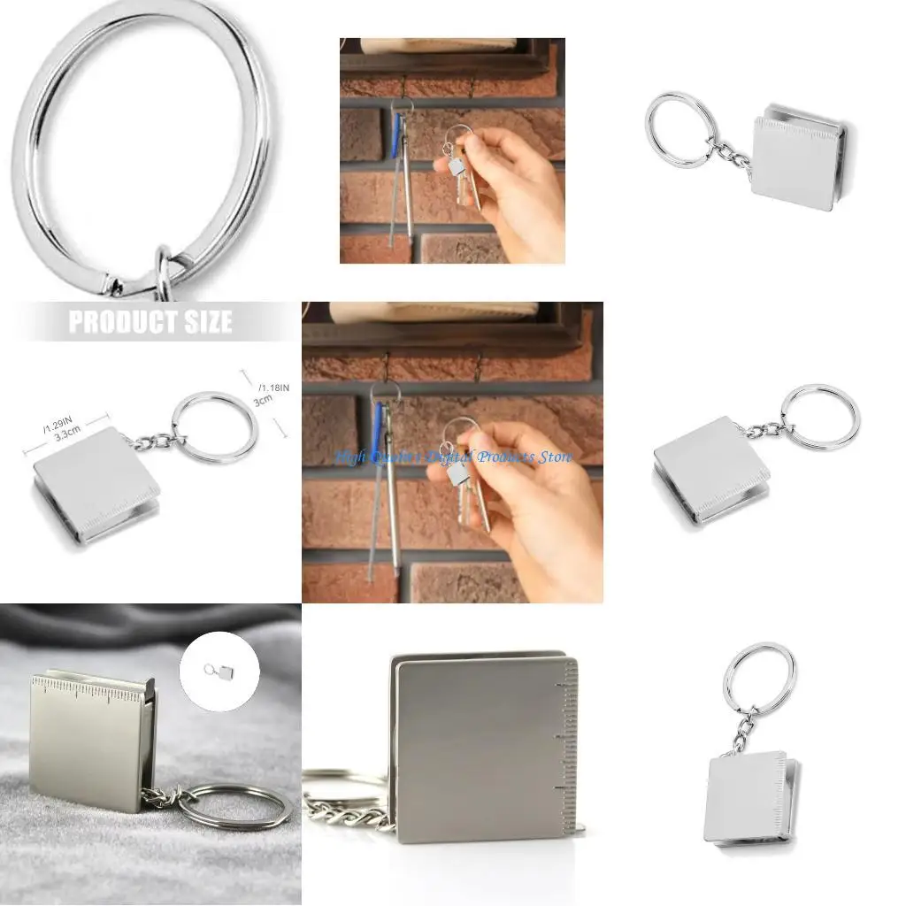 U2JE multifuncional 130cm llavero retráctil regla cinta métrica materiales metálicos