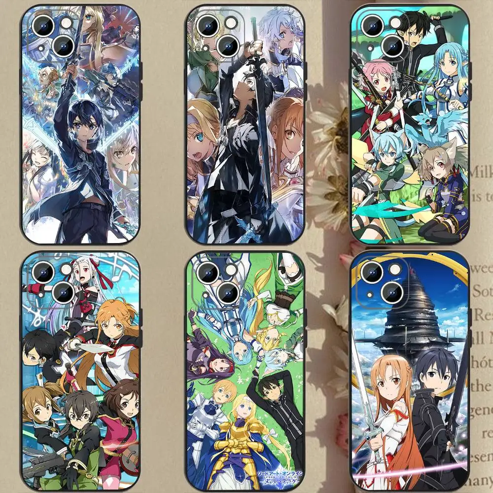 

Чехол для телефона Sword Art Online с аниме, магнитный силиконовый мягкий чехол для iPhone 17, 16, 15, 14, 13, 12, 11 Plus Pro Max Air