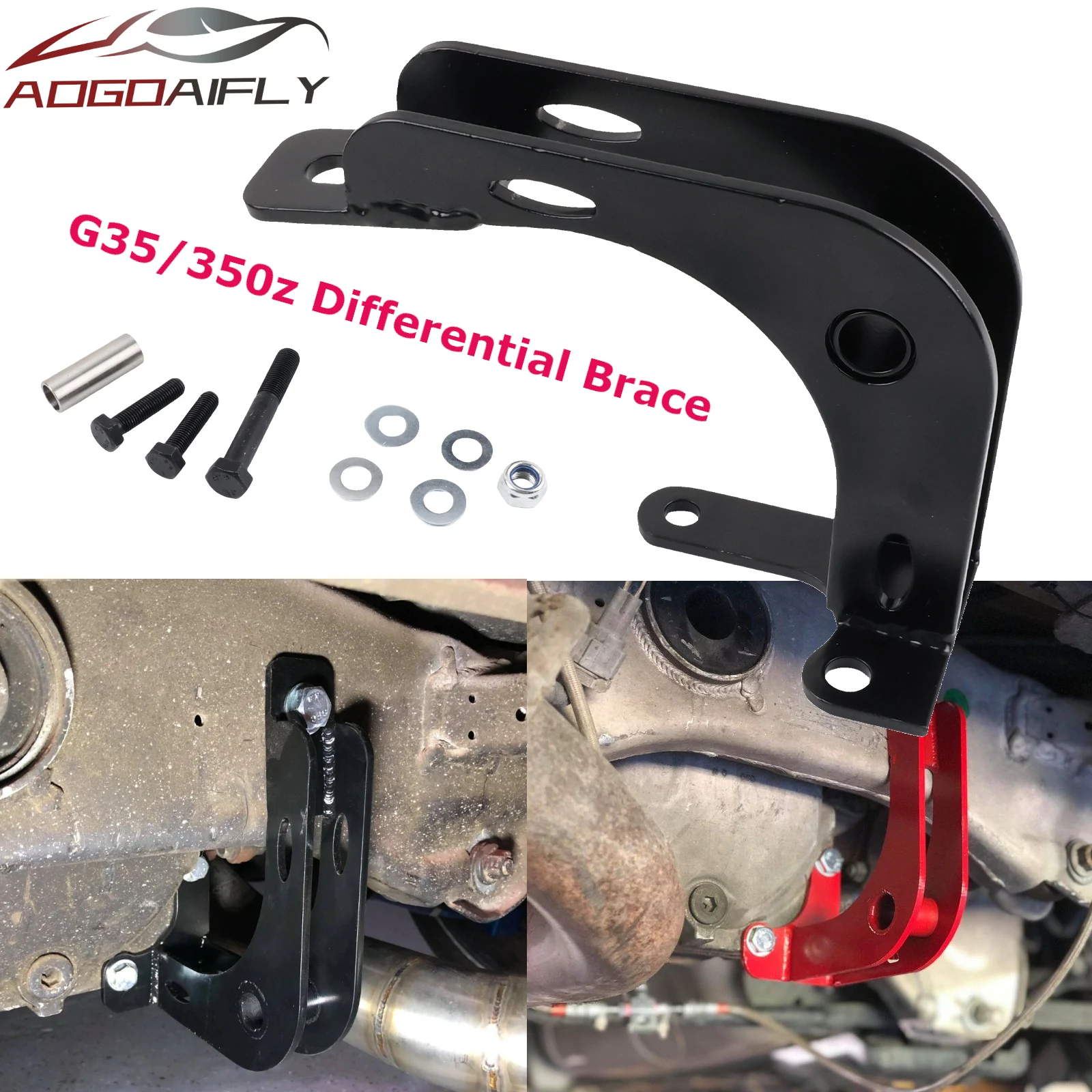 Bolt-on 350Z/G35 Differential Brace For Nissan 350z Infiniti G35 Sedan Coupe VQ35HR VQ35DE