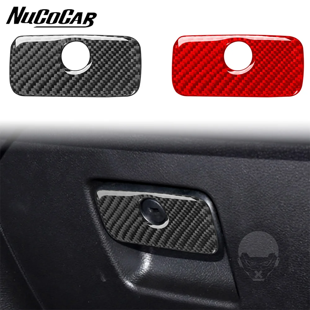 For Jeep Wrangler JL 2018-23 Gladiator 2020-2023 Carbon Fiber co-pilot Glove Box Handle panel Car Interior Accessories Stickers