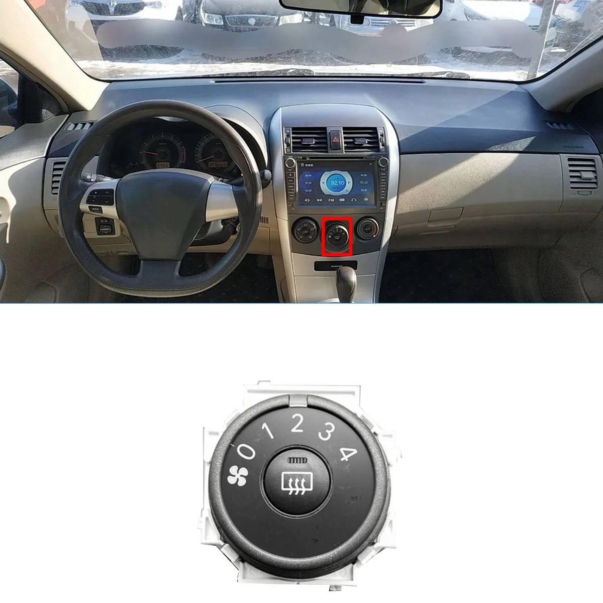 Car Air Conditioning Wind Speed Switch for Vezel 2007-2013 Control Panel Air Speed Knob Regulation Switch