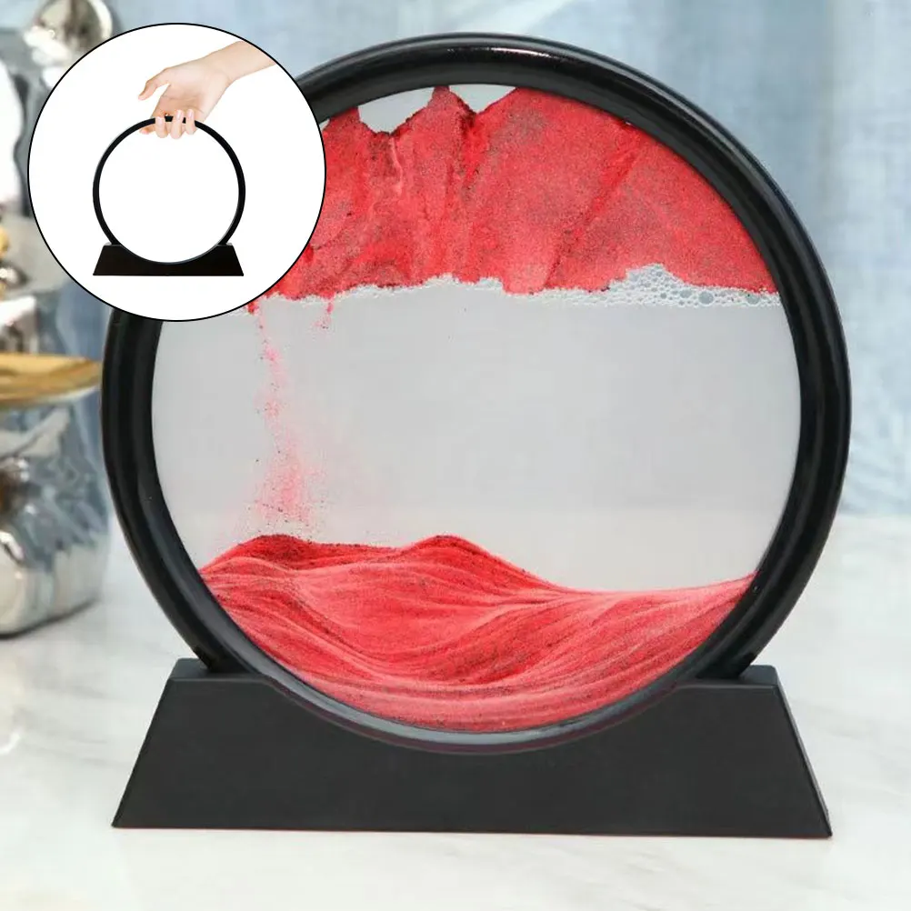 

Diy Moving 12 Inch Plastic Picture For Home Office Decor Kids Adults Round Square Base Quicksand Painting Kit Landscape