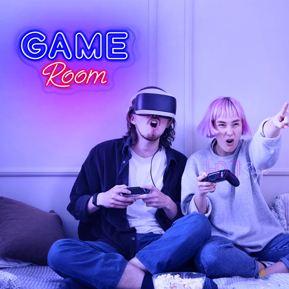 Neon Light Led Sign Game Room Decor Bedroom Game Zoom Gamer Neon Sign Wall Decor Internet Cafe Neon Night Lights Party Bar Club