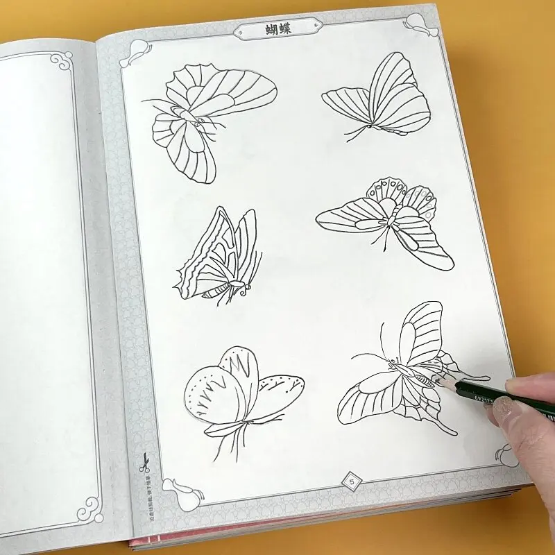 Traditional Chinese Painting Copy Album Landscape Flowers Birds Plants Figures Animals Pen Control Practice Painting Workbook