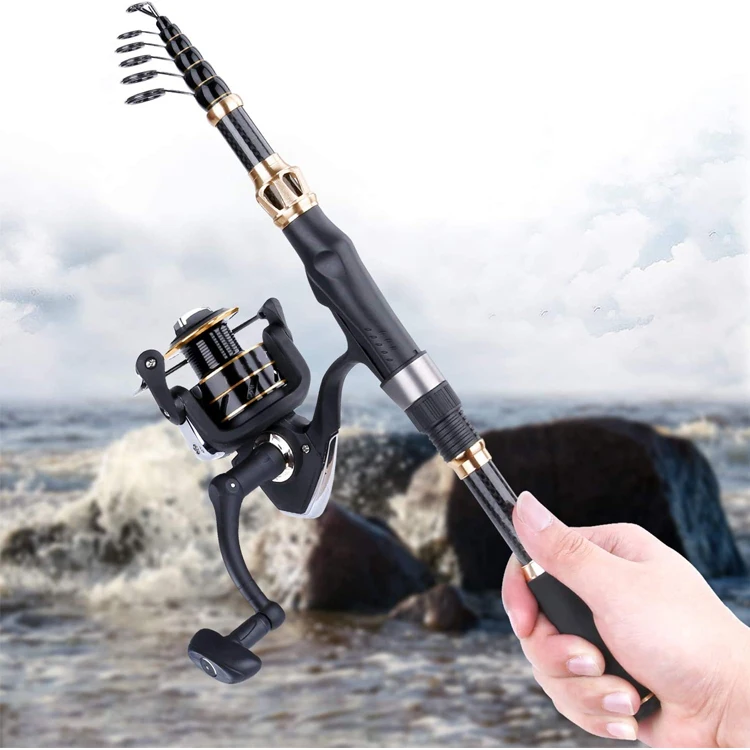 Telescopic Fishing Rod and Reel Combo / Spinning Fishing Rod Set / Fishing Reel and Rod