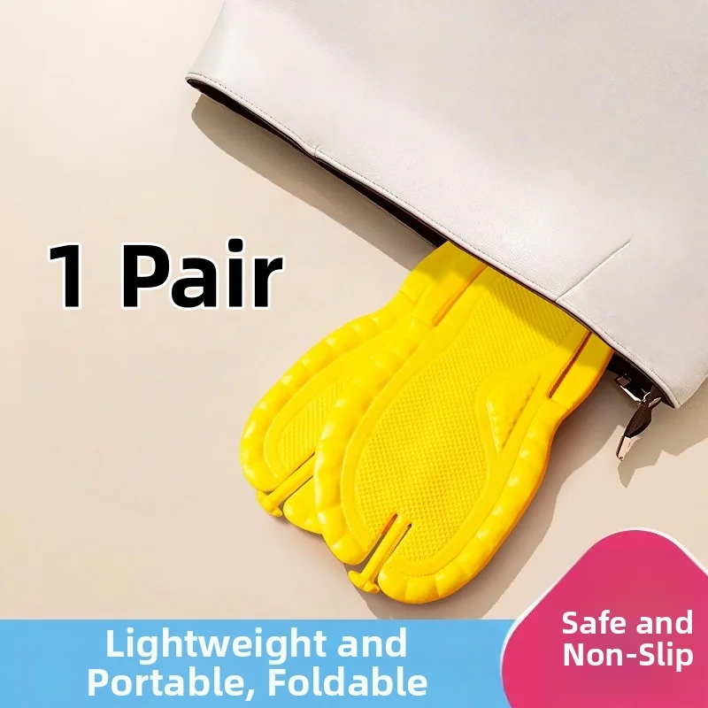 

Пара складных портативных шлепанцев для путешествий, пляжные тапочки для женщин и мужчин, летние унисекс-сандалии из EVA для ванной и душа, для отелей