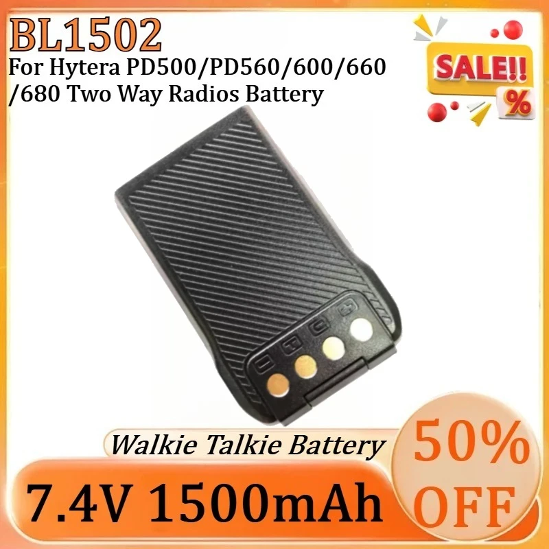 

New 7.4V 1500mAh BL1502 Replacement High Quality Battery for Hytera PD500/PD560/600/660/680 Two Way Radios Battery
