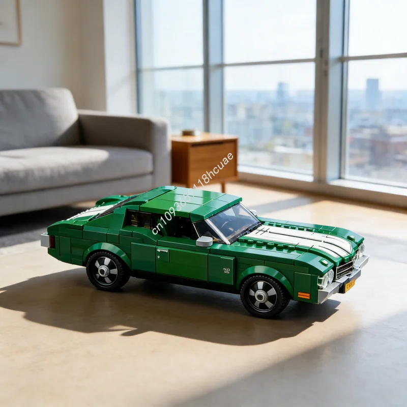 

372pcs MOC City Champions Chevroleteed Chevelle SS John Wick Model Building Toy Blocks Christmas Gifts Construction Idea