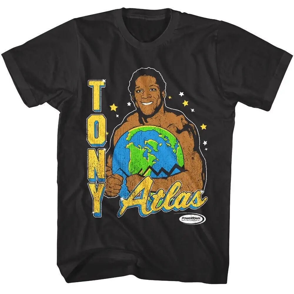 Powertown Wrestling T Shirt Tony Atlas Globe Crusher