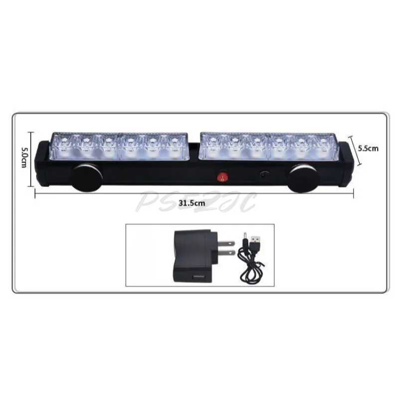 LED Highway Construction Safety Warning Emergency Rescue Operation Strong Magnetic Ceiling Warning Light