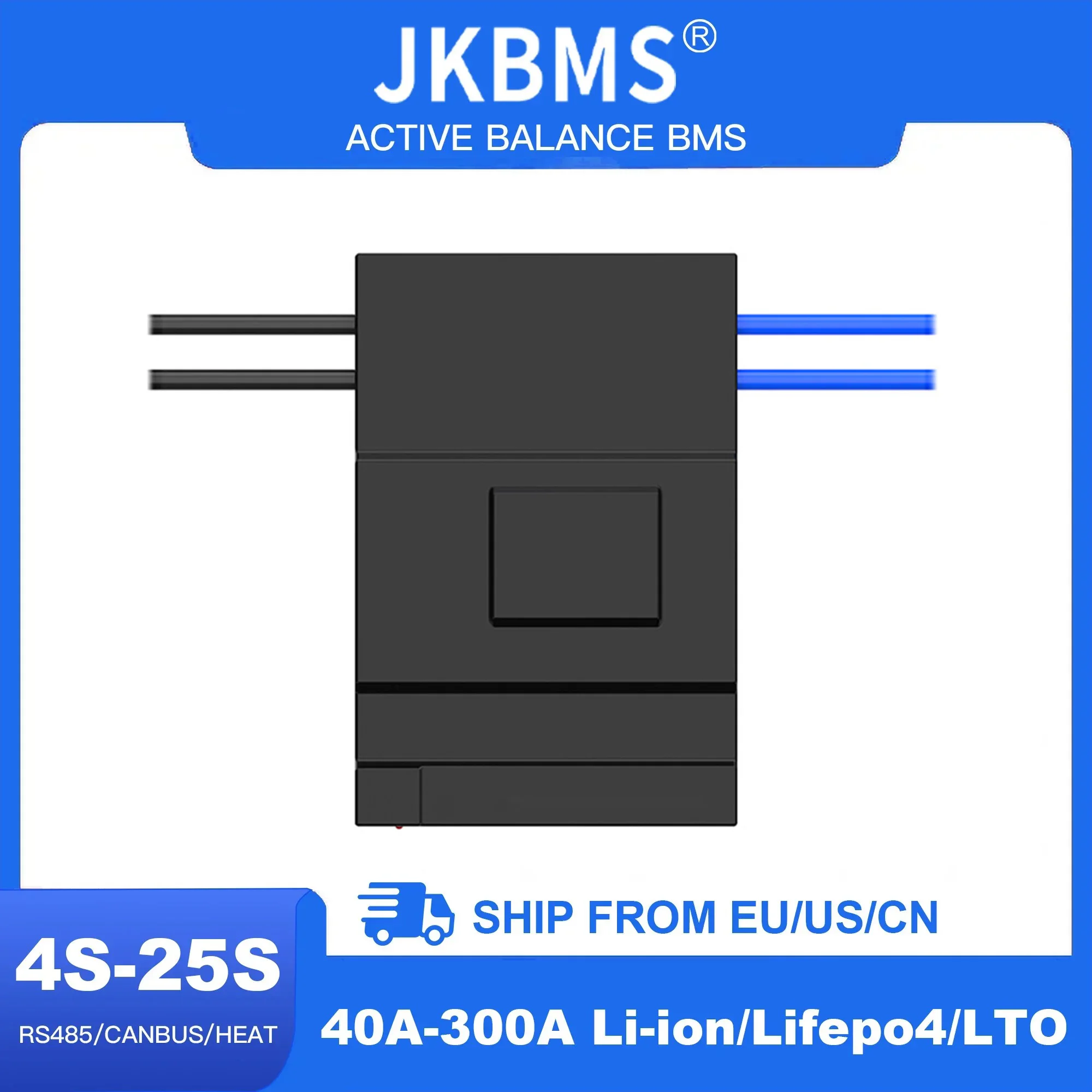 JkBms Active Balance Bms 4S 8S 12S 13S 14S 16S 17S 20S 24S Smart Bms 40A 60A 80A 100A 150A 200A 300A Lifepo4 Li-Ion Lto Battery