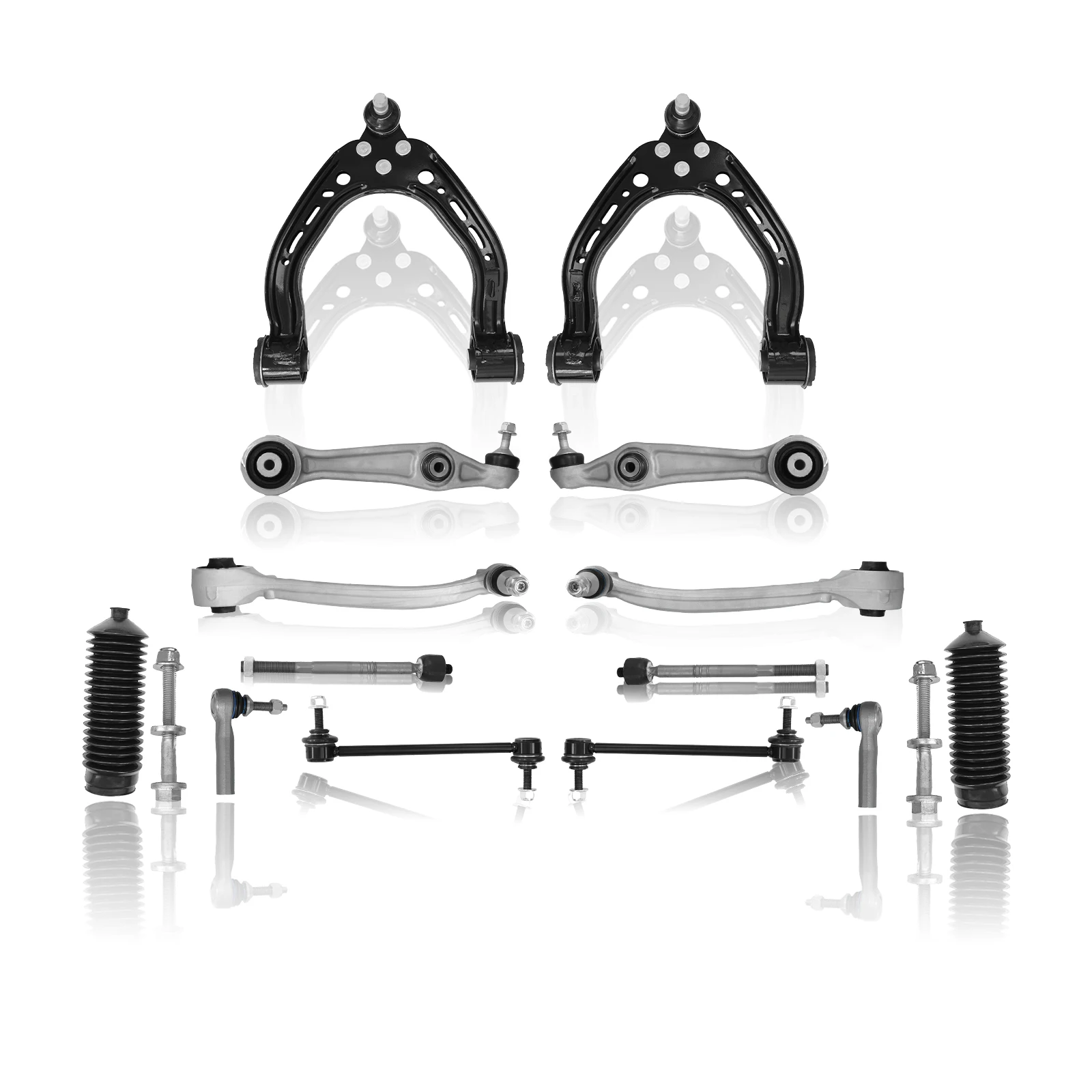 AzbuStag 14 Pcs Front Control Arms Ball Joint Assembly Sway Bar Link Fits For Tesla S AWD 2014-2016