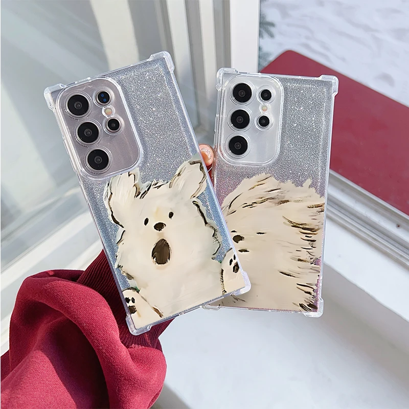 Ragazza divertente e carina per Samsung S25 Ultra S24 Plus S23 Galaxy S22 Plu s S21 U ltra 20 FE Nota 10 20 Custodia per telefono in TPU sfumato