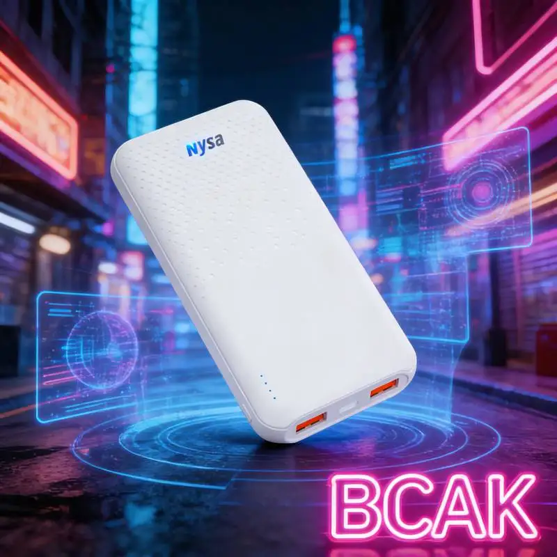 

Внешний аккумулятор BCAK Cyber-Style 10000 мАч | Полимерный аккумулятор с реальной емкостью, быстрая зарядка в дороге