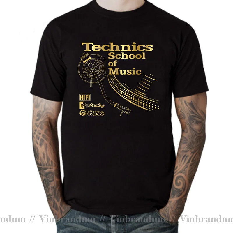 Technics Deejay T Shirt Authentic Vintage Basic Music House Print Tee Shirt Technics T-Shirt Kid Teach Them Well Vinyl DJ tshirt