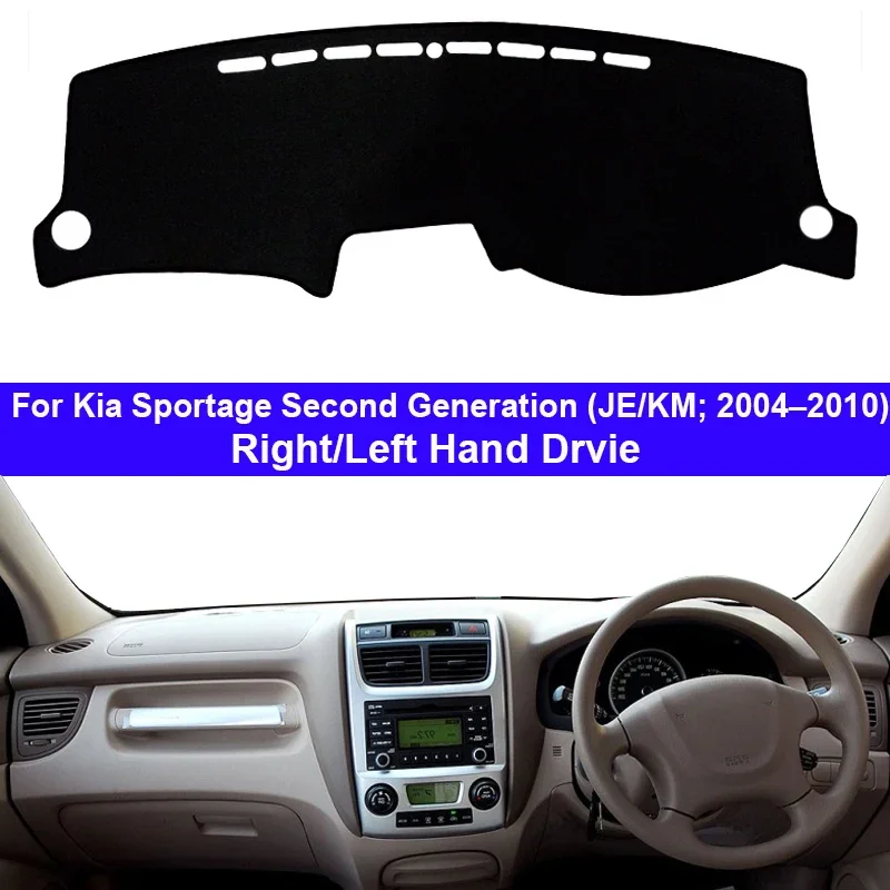 For Kia Sportage 2nd Gen JE KM 2004 2005 2006 2007 2008 2009 2010 Car Protective Pad Dashboard Cover Silicone Non-Slip Mat