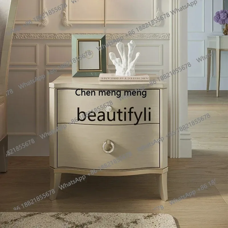 ss8617 Light luxury bedside table Modern solid wood foot bedside cabinet
