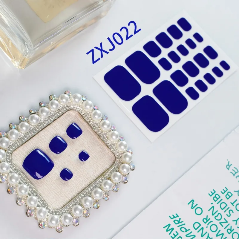 New Japanese and Korean Nail Stickers Waterproof Solid Color Nail Stickers Internet Celebrity Nail Waterproof Stickers