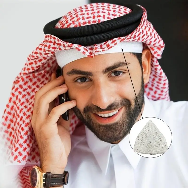 

72XE арабский традиционный шарф шемаг для мужчин, машинная стирка, полиэстер, дышащая повязка на голову куфия, традиционный