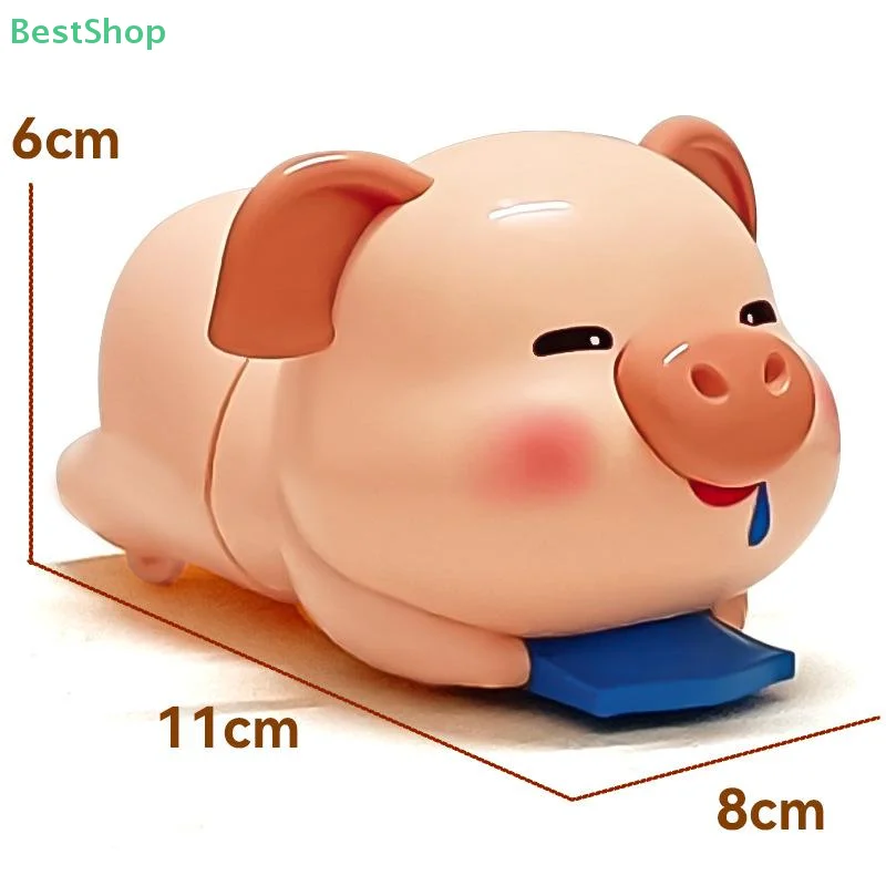 ómRebecca Parque Swing Piggy Dog Uhrwerk Spielzeug wird bewegen und laufen pädagogische Simulation Kleintier-Puzzlespielzeug