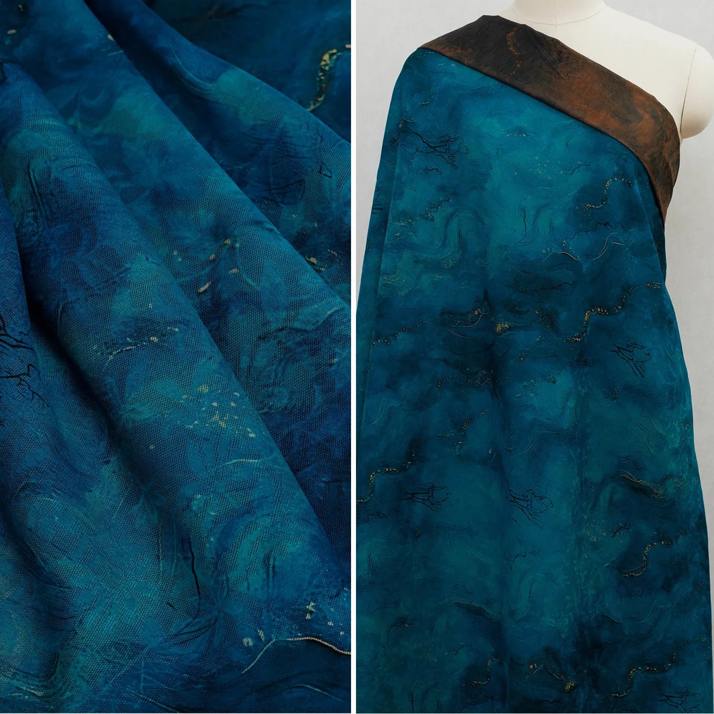 High Quality Canghai Star Silk Three Warp Twisted Red Cloud Yarn Silkworm Silk Fabric Han Clothing Chinese Style Cheongsam Cloth