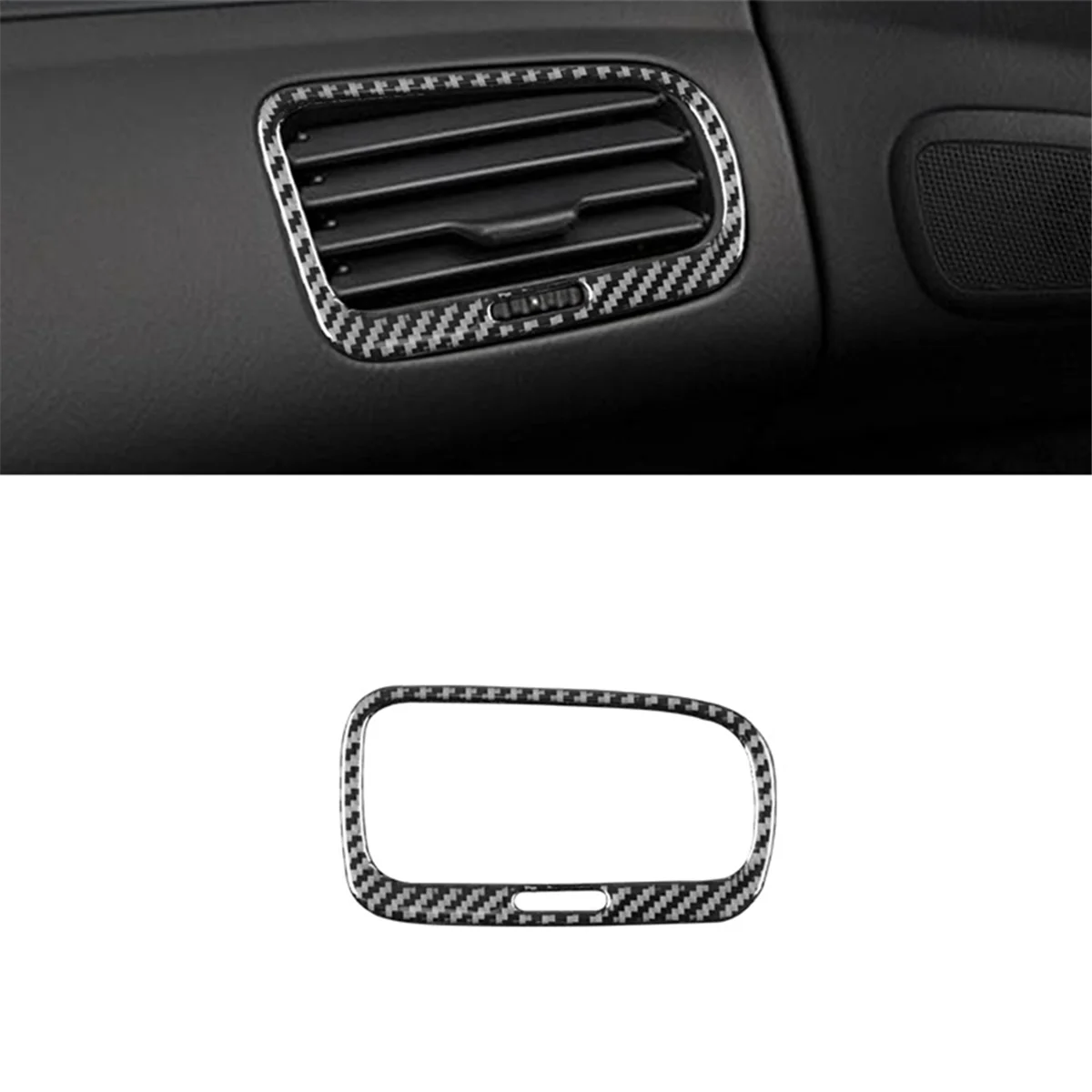 For Honda S2000 2000-2009 LHD Soft Carbon Fiber Side Air Vent Outlet Cover Trim Sticker Car Interior