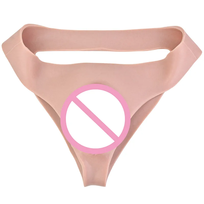 Stretchy Silicone Built-in Realistic Vagina Simulate Pussy Panties Trans-Woman Costume Sex Accessory Adult Sexy Toys Ass Cutout view 5