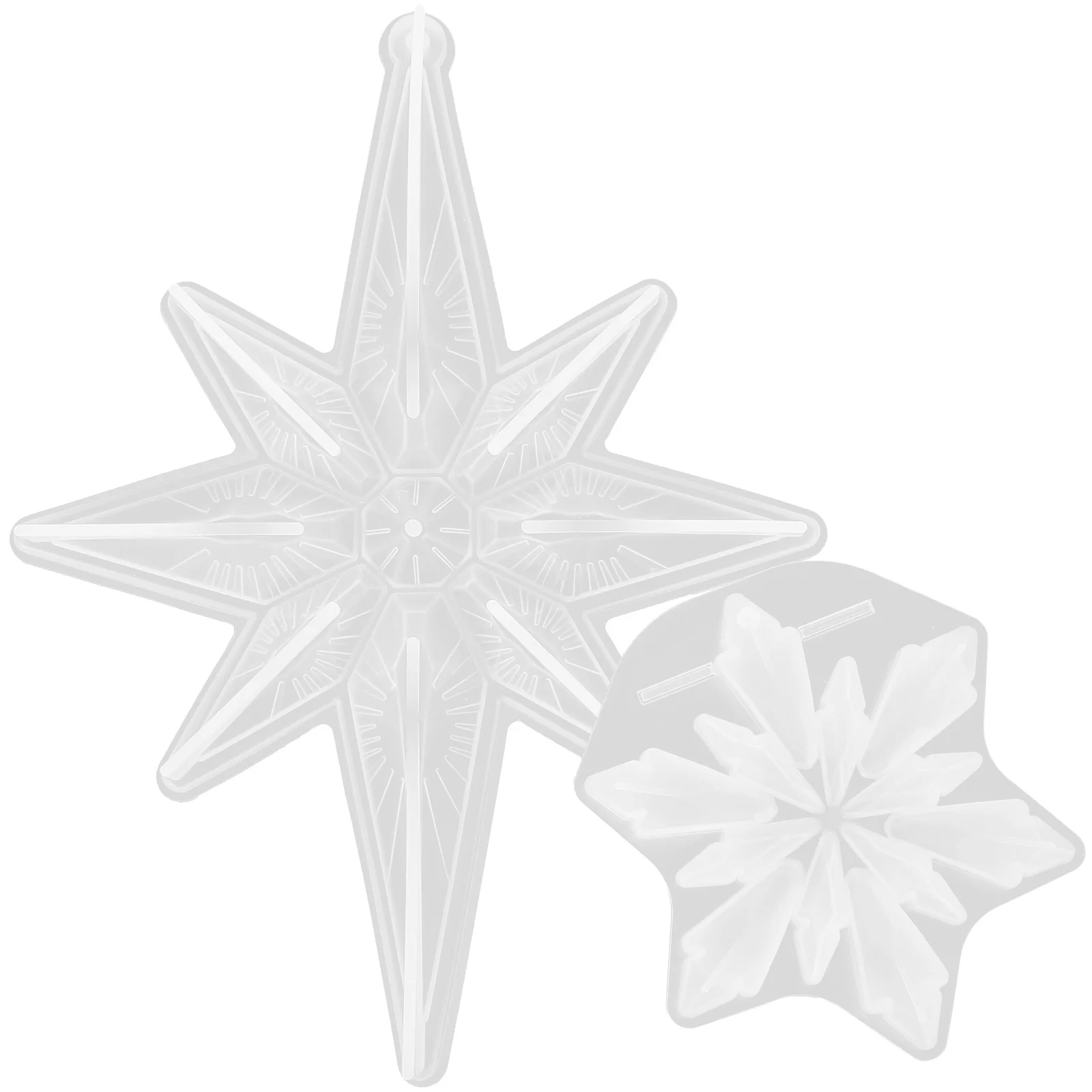 

2pcs Snowflake Silicone Mold for DIY Crafts Resin Jewelry Making Flexible Wear Resistance Home Decor Holiday Supplies